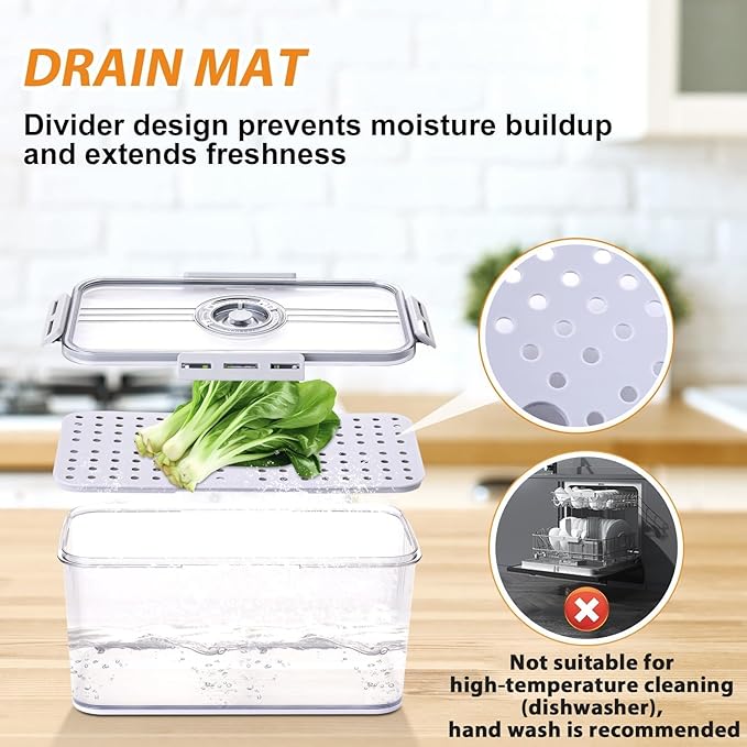 Circloophs 2 Pack Bread Box for Kitchen Countertop, 12X6X6 Inch Bread Container Storage Airtight Loaf, Clear Breadbox for Bread Storage, Refrigerator Lock Box for Fruit Storage Bread Holder with Bag