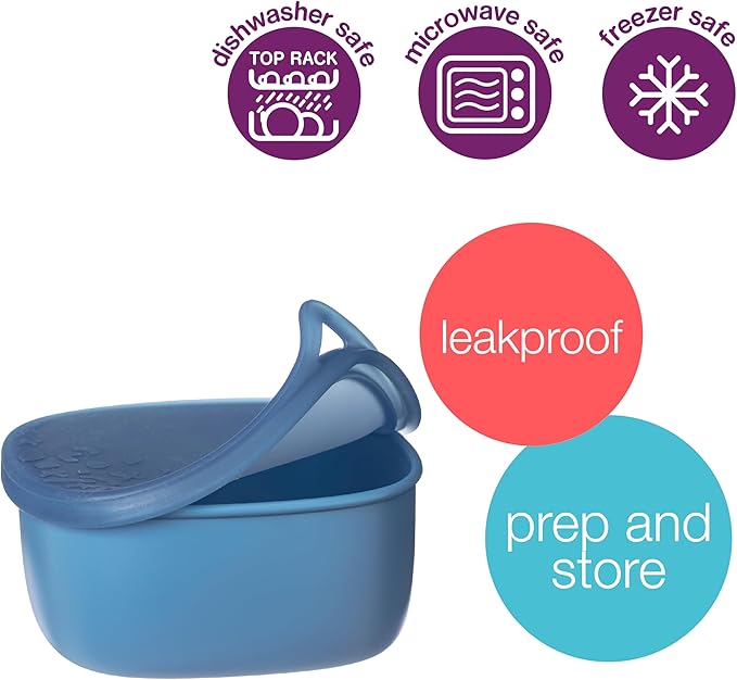 b.box Lunch Tub, Storage for Bento Box & Lunch Box, Ideal for Separating & Containing Foods, Dishwasher, Microwave and Freezer safe - Prepare and Store In Advance (Ocean)