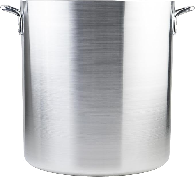 Winware Professional Aluminum 60 Quart Stockpot, Silver