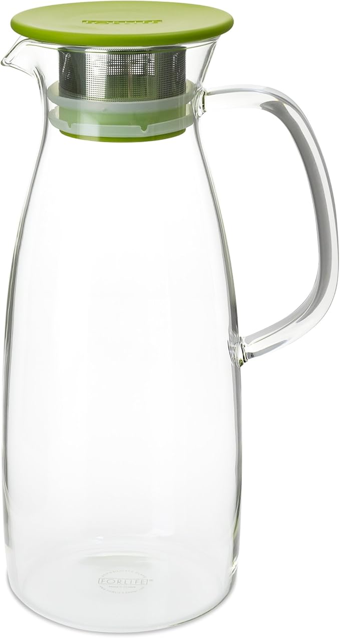 FORLIFE Mist Glass Ice Tea Jug , 50-Ounce, Lime