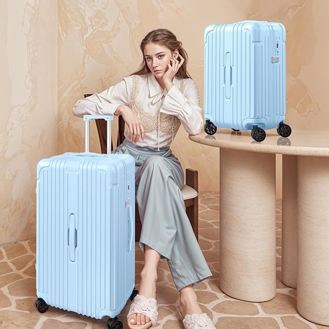 Krute 28 Inch Luggage with Wheels Checked Suitcase PC+ABS Hardside Large TSA Approved Suitcases