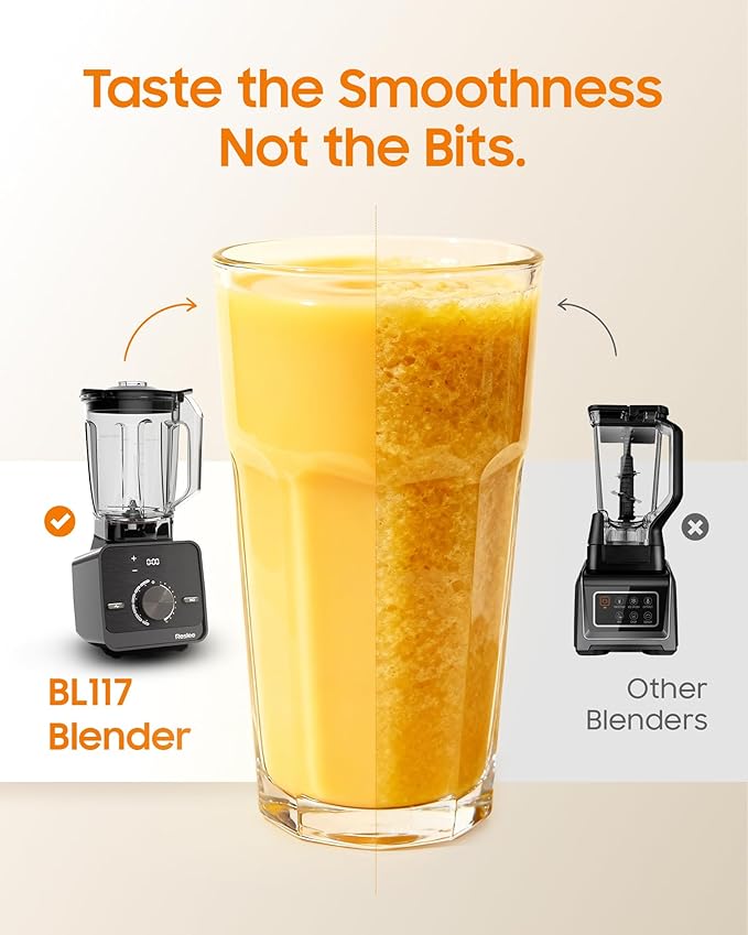 Blender for Kitchen,30000RPM Professional Blenders for Smoothies with 56oz Tritan™ Container,10-Speed Settings & 6 Preset Menus for Smoothies/Protein Shake/Hot Soup/NutButter/Ice Crush/Clean(H 16.57")