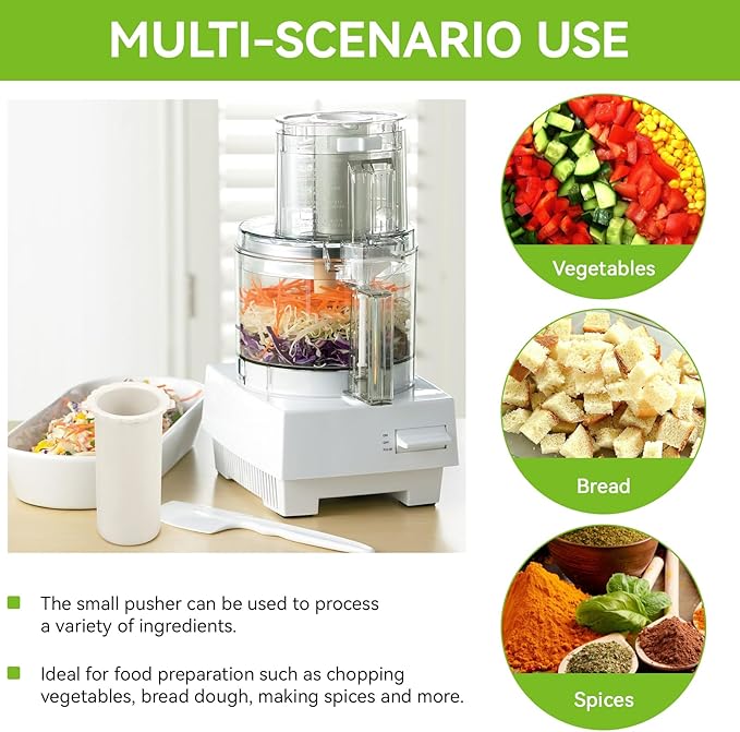 DLC-120BGTX-1 Small Pusher for Cuisinart DLC-5, DLC-10C, DLC-10S, DLC-10P & DFP-7BC Food Processor, Replacement Small Pusher for Cuisinart Food Processor