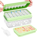 Ice Cube Tray with Lid and Bin, 28 pcs Ice Cubes Molds, Ice Trays for Freezer, Ice Cube Tray Mold, with 1 tray, Ice Freezer Container, Spill-Resistant Removable Lid & Ice Scoop, for Whiskey,Cocktail