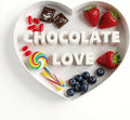 Customazible Heart Shaped Box Form Tray – Reusable Plastic for Treats, Charcuterie Boards, Cake Pops, Candy | Valentine's Day, Parties, Special Occasions - 10" & 13" (Chocolate Love)