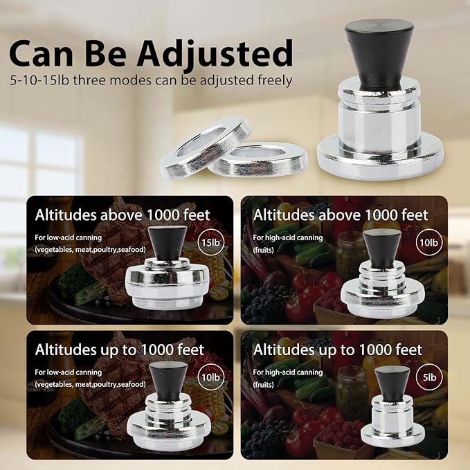 Aillsa 50332 Pressure Regulator Weight 5-10-15lb(3-Pieces Canner) Replacement Parts for Presto Pressure Cooker fit Models 0175001, 0178107,0175510, 0178410
