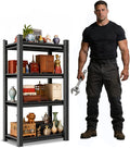 Metal Shelving, Garage Shelving Unit and Storage,Adjustable Storage shelves, 800LBS Storage Steel Shelving, for Kitchen Warehouse Pantry Commercial Use, Basement (10"D x 16"W x 55"H-4 Tier)