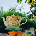 Aynsley Cottage Garden Windsor Fine Bone China Teapot - 37oz Classic Windsor Shape - English Cottage Style Gift Set