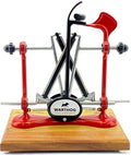 Warthog V-Sharp Elite Knife Sharpeners with Deluxe Wooden Base, Diamond Rods, Adjustable Angles, Metal Frame Construction