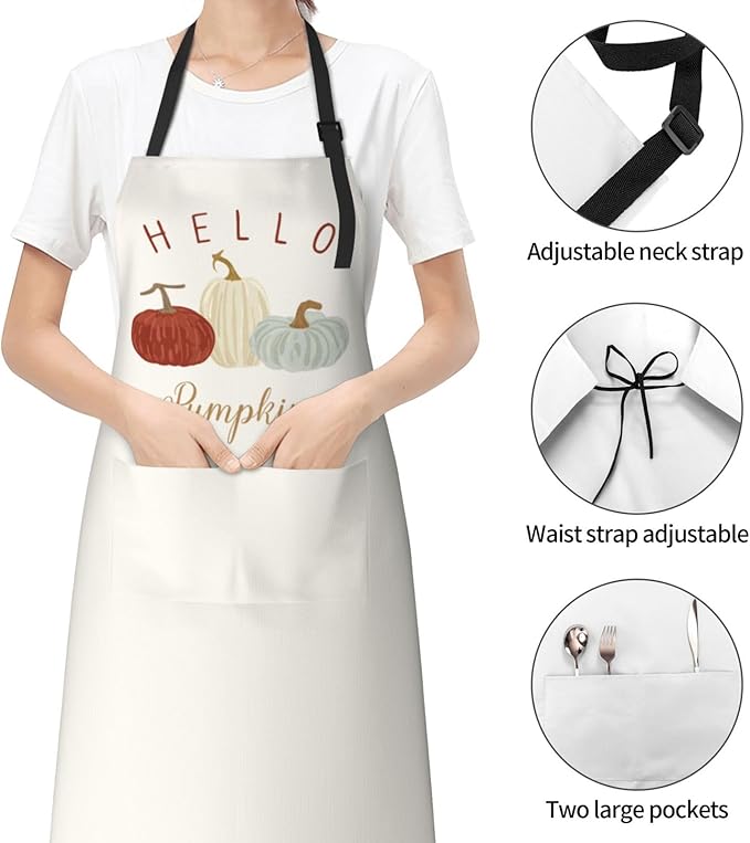 DADABULIU Apron Cooking With Pockets Adjustable Bib For Men Women Waterproof Chef Home Grilling BBQ Drawing