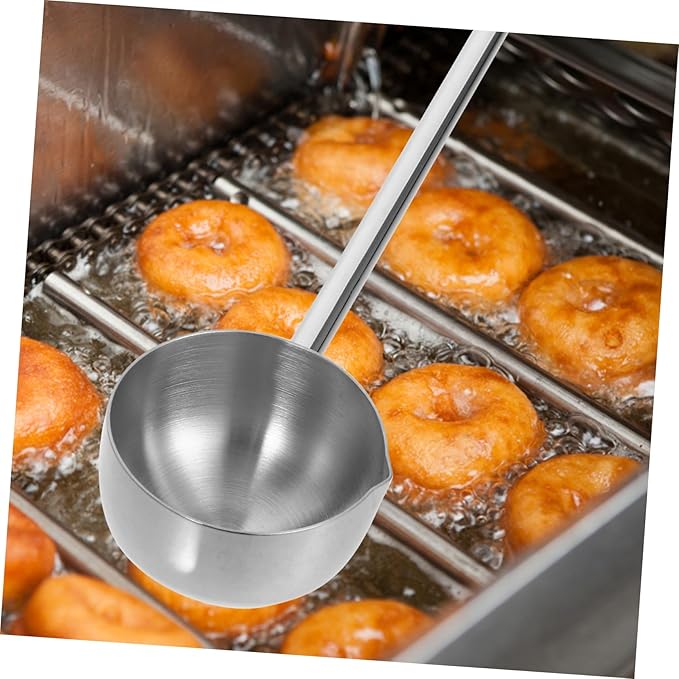 PRETYZOOM Stainless Steel Soup Ladle Stainless Steel Water Spoon for Serving Soups Sauces and Oils Home Kitchens and Restaurants Lightweight and Design