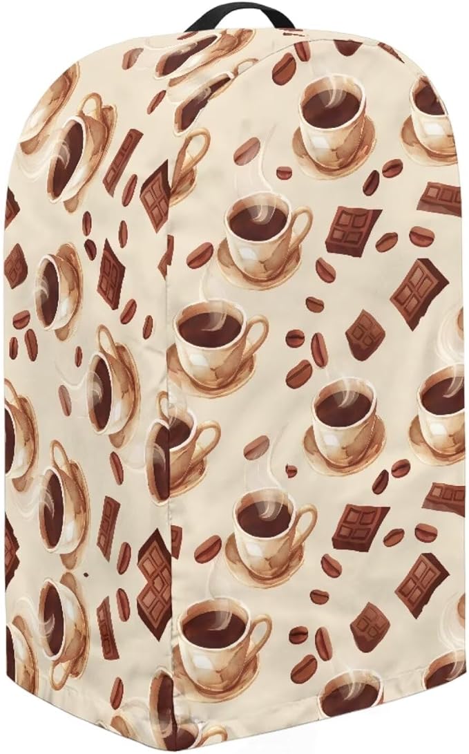 Blender Dust Cover, Coffee Drink Pattern Stand Mixer Appliance Covers, Anti Fingerprint Polyester Dust Proof Blender Cover for Home Kitchen