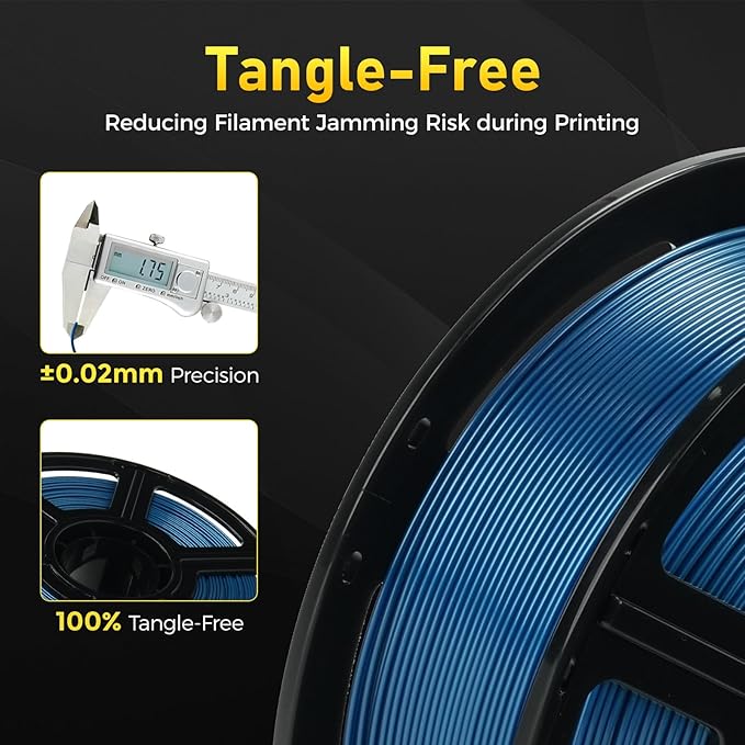 FLASHFORGE Rapid PETG Filament 1.75mm Metallic Blue, Max 600mm/s High Speed Printing, 3D Printer Filament 1kg Spool, Dimensional Accuracy +/- 0.02mm, Fits Most 3D Printers
