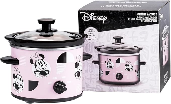 Uncanny Brands Disney Minnie Mouse 2qt Slow Cooker - Small Kitchen Appliance