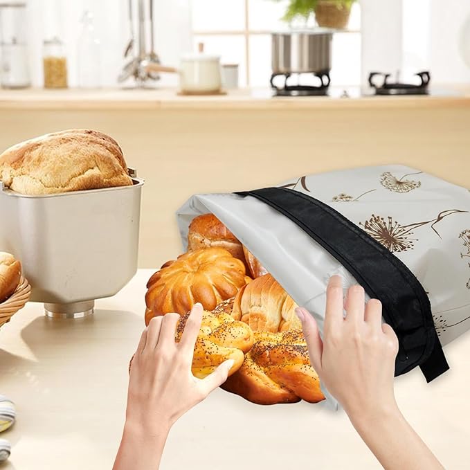 4 Pcs Reusable Beeswax Bread Bags for Homemade Bread 17" x12" Sourdough Storage Bags with Foodgrade TPU Lining Food Wraps to Keeping Fresh Loaf Fresh Freezer Baker Baking Supplies (Beige)