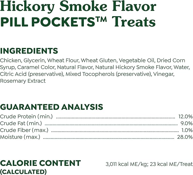 Greenies Pill Pockets for Dogs Large Size, Soft Dog Treats, Hickory Smoke Flavor, 7.9 oz. Pouch (30 Treats)