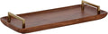 Kate and Laurel Cantwell Mid-Century Modern Wood Tray, 18 x 8, Walnut Brown, Decorative Tray for Serving, Storage and Display
