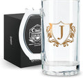 Onebttl Personalized Beer Gifts for Men - 17 oz Heavy Beer Stein Mug with Handle for Boss as Birthday Christmas Gift - J