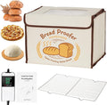 Folding Bread Proofing Box with Temp Control (50-113℉) & 48H Timer, Sourdough Proofer Box with Stainless Steel Rack, Preset Modes Dough Proofer Box for Sourdough, Making Bread, Yogurt, Pizza, Kombucha