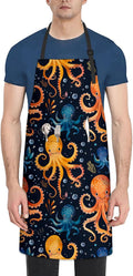 Cute Dolphin Apron for Women Men, Oxford Fabric Kitchen Cooking Chef Aprons