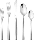 Modern Sleek Silverware Set - 18/10 Stainless Steel Flatware Set for Elegant Dining - Dishwasher Safe Cutlery Set - Built to Last Commitment (40-Piece)