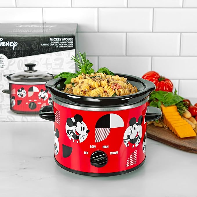 Uncanny Brands Disney Mickey Mouse 2qt Slow Cooker - Small Kitchen Appliance
