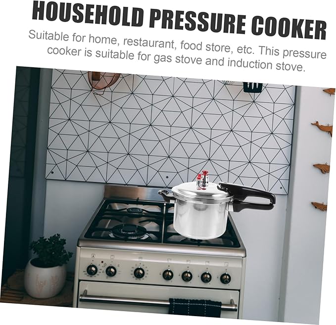 Household Pressure Cooker Composite Base Compatible Gas and Induction Stoves Safe High Pressure Cooking for Small Kitchens
