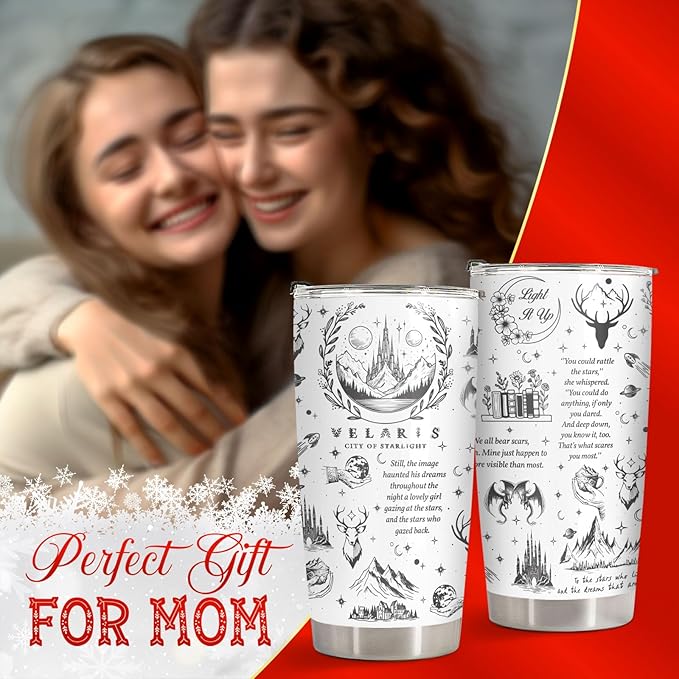 34HD Xmas Gifts - Starlight Tumbler 20oz tumbler with Handle, Starlight Stainless Steel Vacuum Insulated Coffee Mug for Christmas, Leak-Proof Gifts for Space Lover