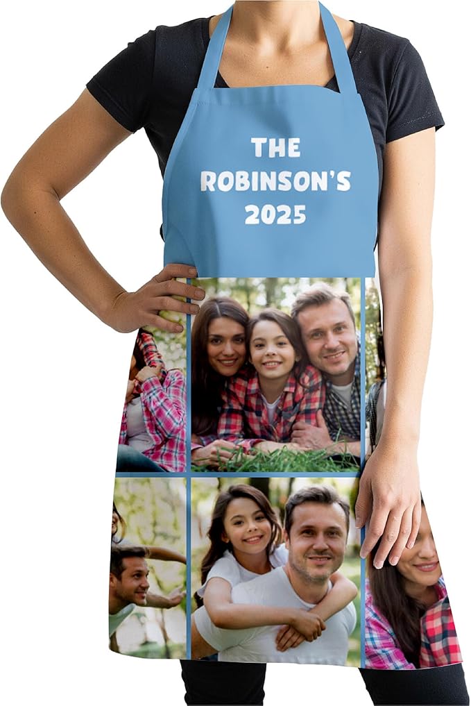 Winslow & Brody Custom Photo Aprons - Ships Next Day - USA Made - Gift for Loved Ones - Chef Apron for Women and Men