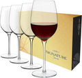 Libbey Signature Kentfield All Purpose Wine Glasses Set of 4, Red and White Long Stem Wine Glasses, Curvature Wine Glass Gift Set for All Occasions