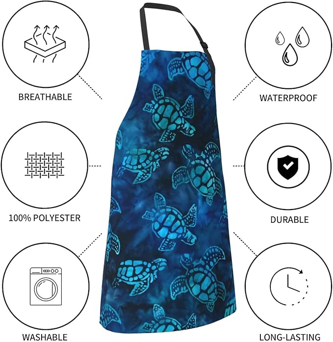 Apron Bib with 2 Pockets and Adjustable Neck Waterproof Kitchen Cooking Gardening Chef Aprons for Women Men