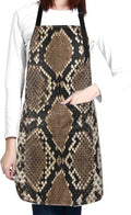 Snakeskin Aprons Cool Aprons with Pockets and Adjustable Mens Apron for Gardening Cooking Kitchen