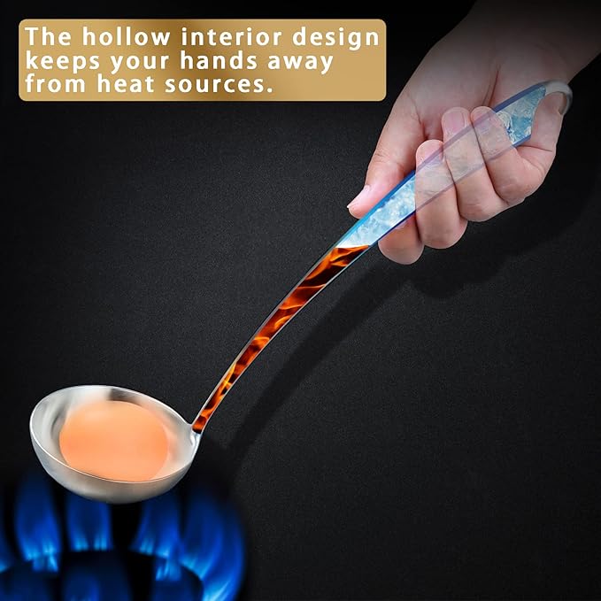 Kitchen Utensils,Contains Soup ladle,Spaghetti Claw,Wok Turner Shovel,Slotted Turner,Colander,Premium Stainless Steel,No rust,Dishwasher Safe