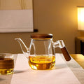 Glass Teapot, 600ml Borosilicate with Infuser, Stovetop & Microwave Safe, Non-Drip Spout, Ergonomic Handle