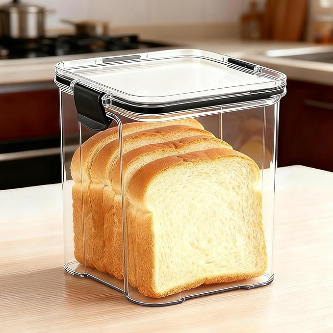 Small Bread Storage Box for Kitchen Bread Box Container Perfect for Homemade Bread and Baked Bread