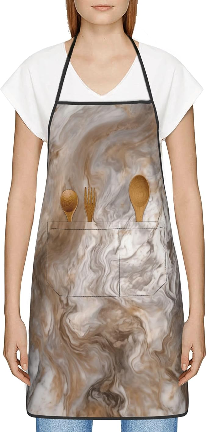 Apron with Pockets for Cooking Chef Kitchen Work Gardening and Salon Size 20.4x28.3 Inch