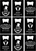 9PCSPersonalized Bottle Openers Credit Card Size, Groomsmen Best Man Gifts for Wedding Bachelor Party, Stainless Steel Beer Bottle Opener
