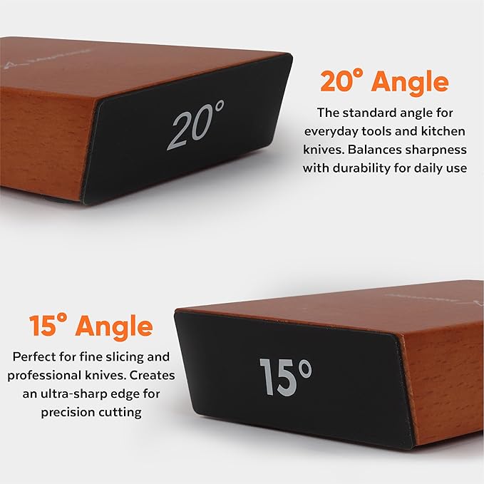 Premium Rolling Knife Sharpener Kit - Two Extra Disc, Leather Strop and Stand - Elegant Gift for Chefs & Cooks - Knife Sharpening Kit for Kitchen & Pocket Knives