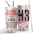Hurman Resources Tumbler - Stainless Steel 20oz Straw Lid, HR Gifts For Women Men, Human Resources Professional Day Gifts For Coworkers Funny, HR Coffee Cups For Employees Staffs (HR02)