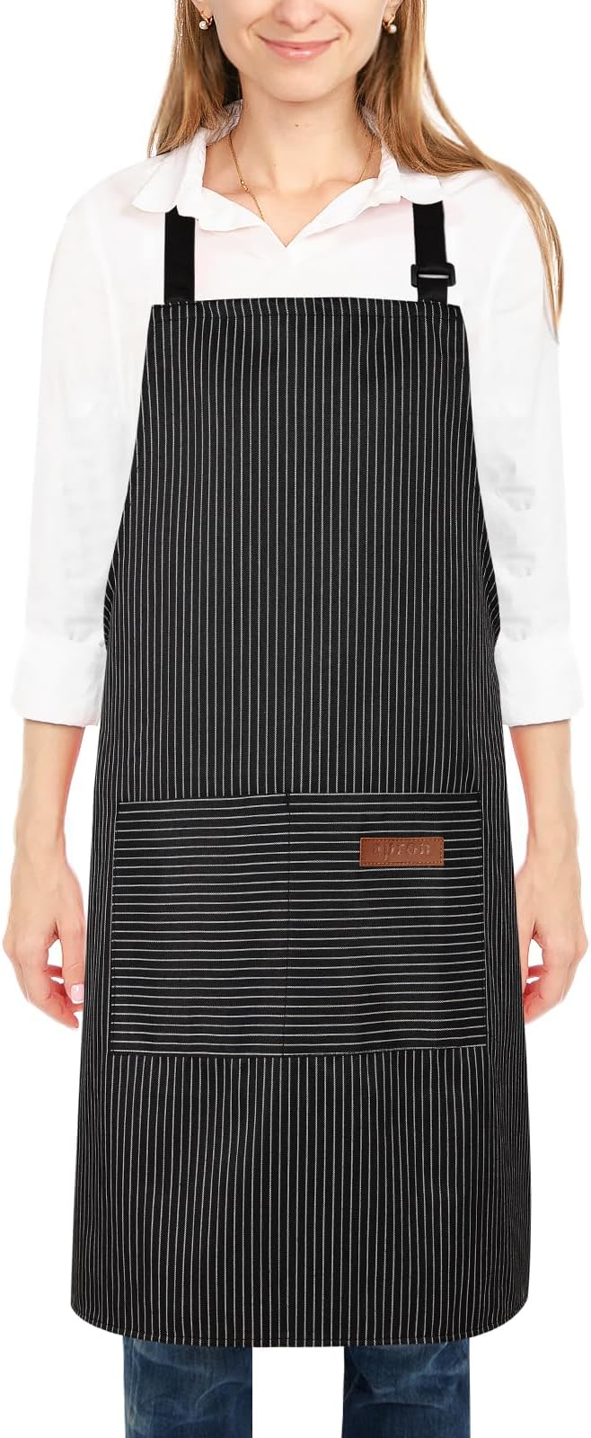 Personalized Aprons Custom Women Men Apron with Pockets Chef for Baking Bbq Grill Embroidered with Name Text