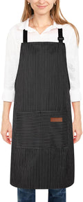 Personalized Aprons Custom Women Men Apron with Pockets Chef for Baking Bbq Grill Embroidered with Name Text