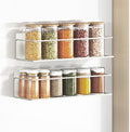 Magnetic Spice Rack for Refrigerator Magnetic Fridge Shelf for Kitchen Spice Organizer Magnetic Shelf for Fridge Space Saving White 2 Pack