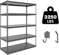 The Atlas 48" W Laminated Heavy Duty Metal Shelving Unit 3250 Lbs Boltless Garage Storage Shelves Utility Rack Shelf Warehouse Pantry Shed 48" W x 24" D x 72" H, Gray