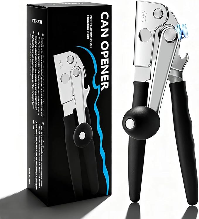 Can Opener,commercial can opener,Manual Heavy Duty Stainless Steel Handheld Can Opener for Seniors for Kitchen