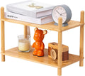 Expandable Bamboo Desktop Organizer Shelf Kitchen Cabinet and Counter Riser Display Shelf for Top of Desk Home Office Bathroom Coffee Table Display Stand- Useful Home & Housewarming Gift