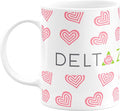 Delta Zeta Ceramic Coffee Mug 11 OZ Tea Cup (Delta Zeta # 8)