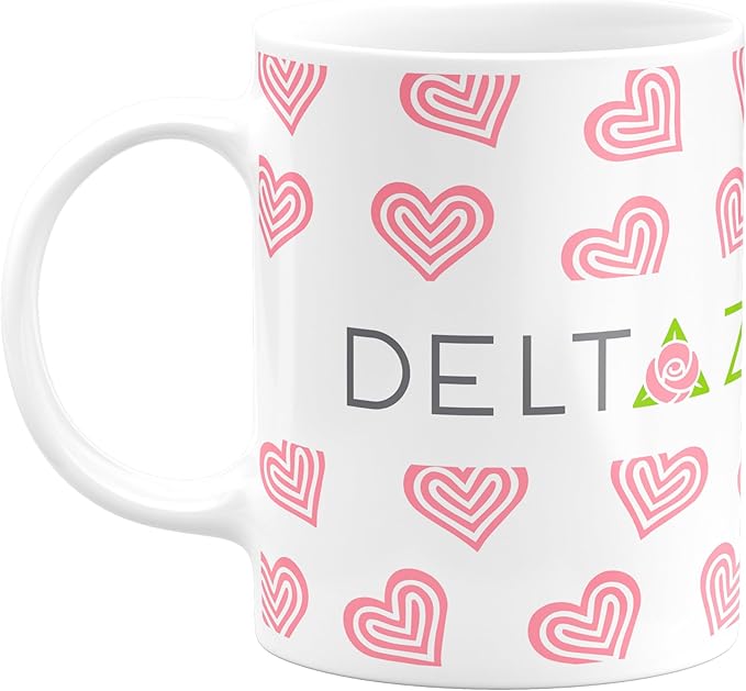 Delta Zeta Ceramic Coffee Mug 11 OZ Tea Cup (Delta Zeta # 8)