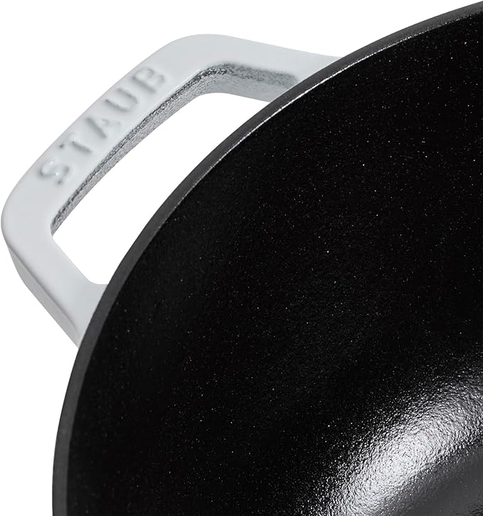 Staub Cast Iron Essential French Oven, Dutch Oven, 5-quart, serves 5-6, Made in France - White