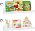 2 Pack Magnetic Book Shelf for Classroom, Strong 8.8lb Magnet Acrylic Whiteboard Shelves, Teacher Supplies Organizer for Kids Books, Posters, Flash Cards, Classroom Accessories Storage (white)