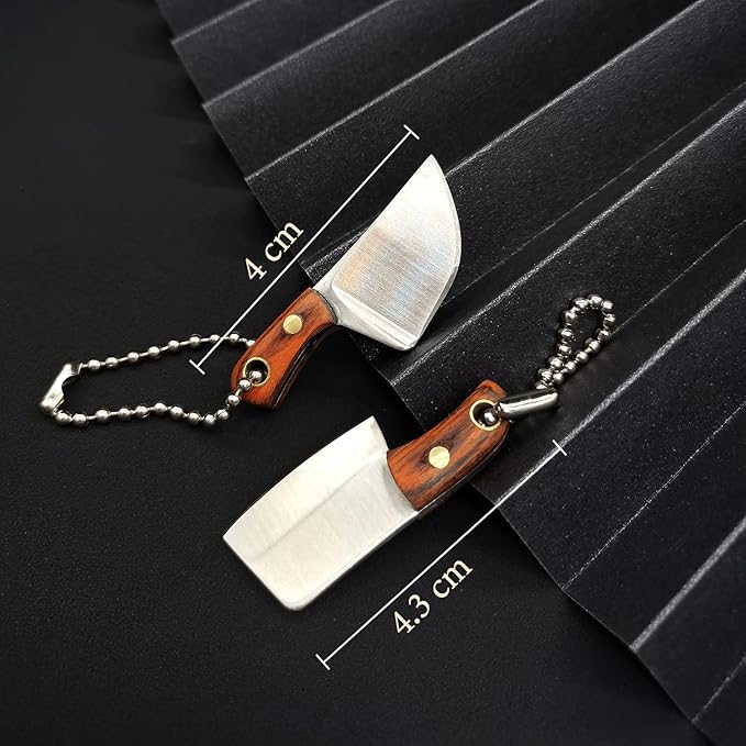 STARDW Mini Pocket Knife Set, Utility EDC Knife with Sheath,Mini Chef Keychain Knife, Tiny Things for Box Cutter Letter Opener Package Opener, Cool Gadgets EDC Tools -Set of 4